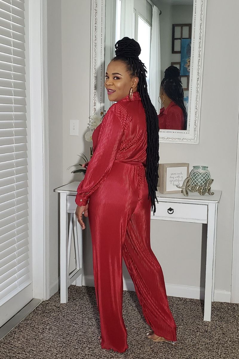 Get Ready Jumpsuit - Red