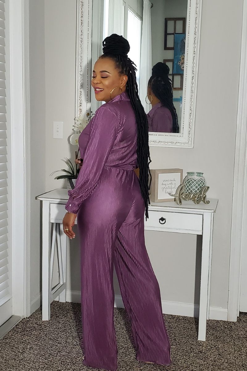 Get Ready Jumpsuit - Purple