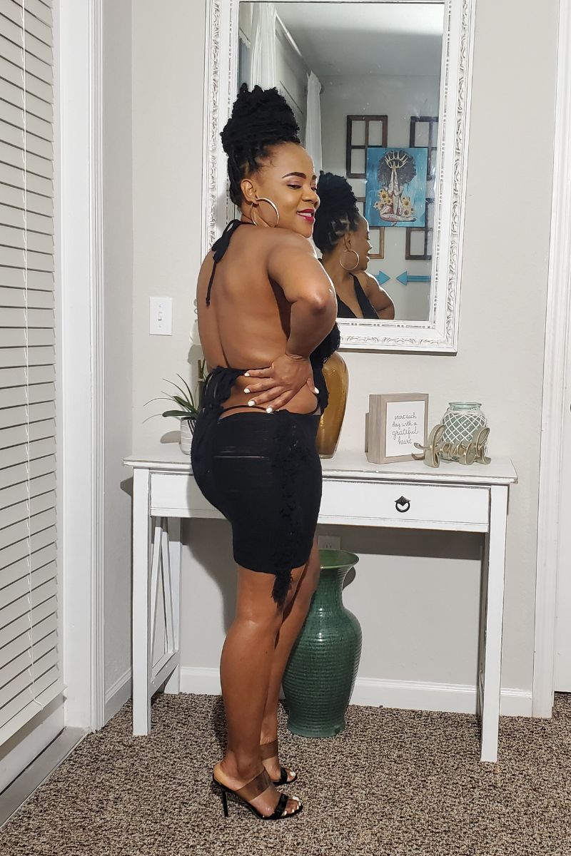 Stringing Along Two-Piece Set - Black