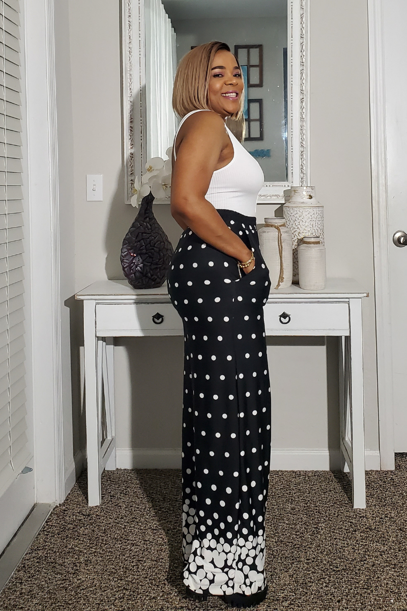 Polka Dot Print Pants