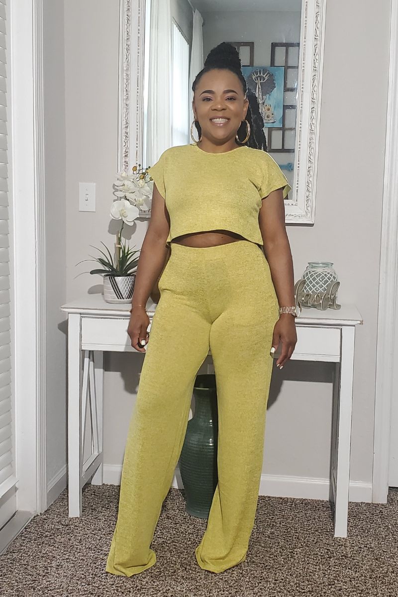 Finding Comfort Pants Set - Yellow