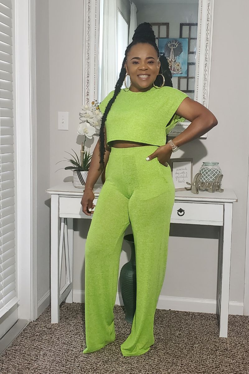 Finding Comfort Pants Set - Lime