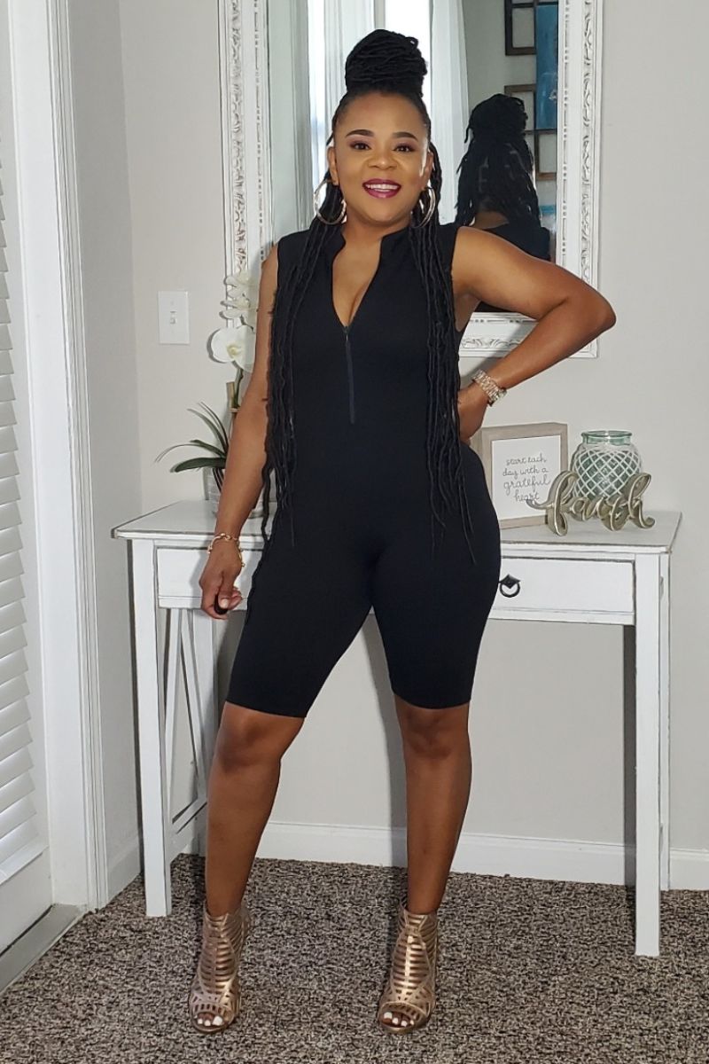 Still in Mind Romper - Black