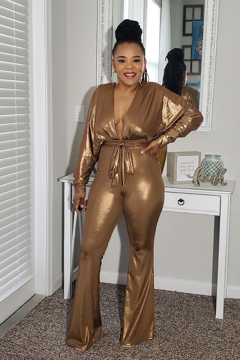 The Perfect Metallic Jumpsuit