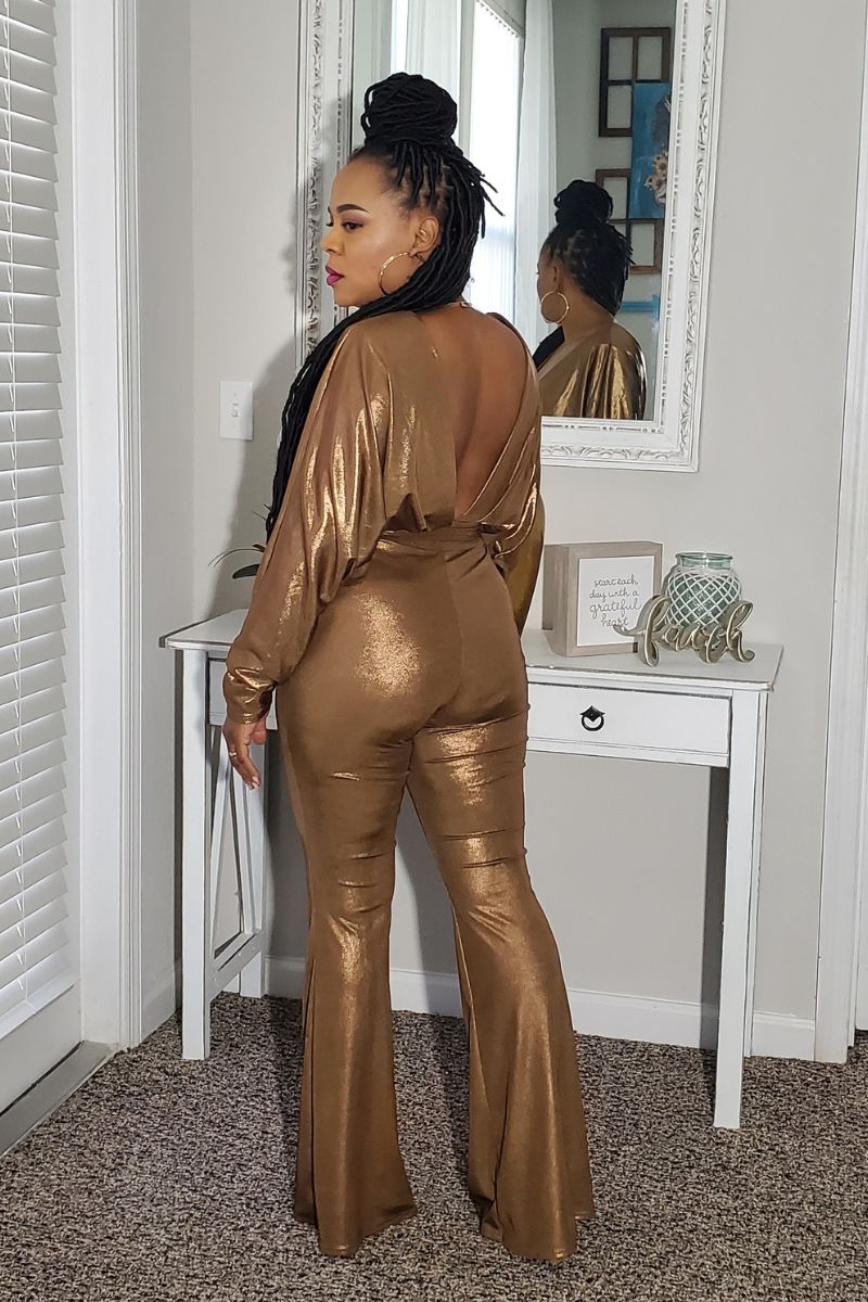 The Perfect Metallic Jumpsuit