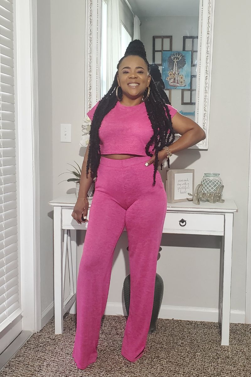 Finding Comfort Pants Set - Hot Pink